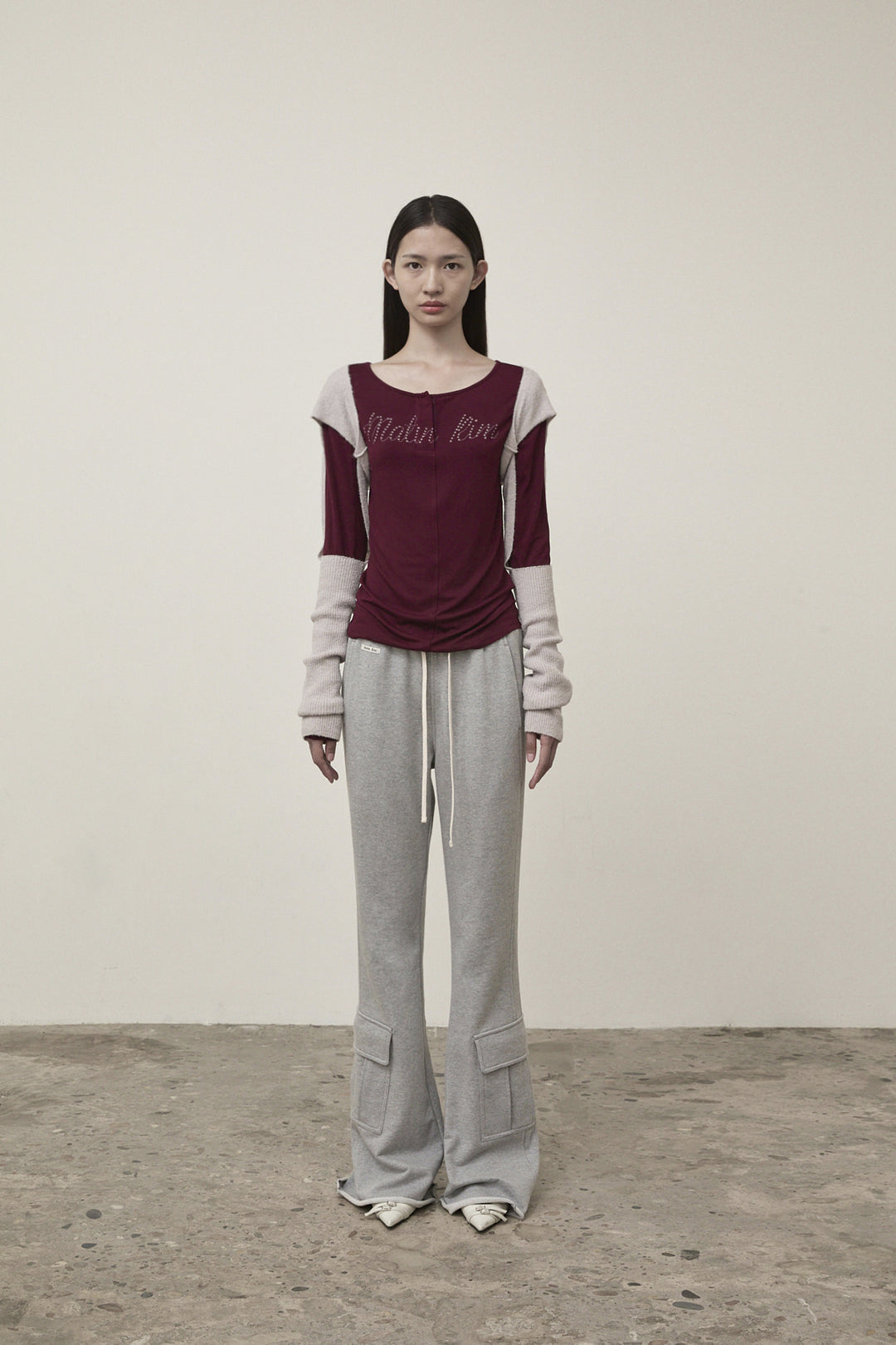 Matin Kim Bolero Knit Muffler Light — Beige
