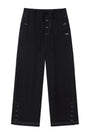 Matin Kim Button Point String Wide Pants — Black