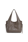 Matin Kim Side String Leather Shoulder Bag — Brown