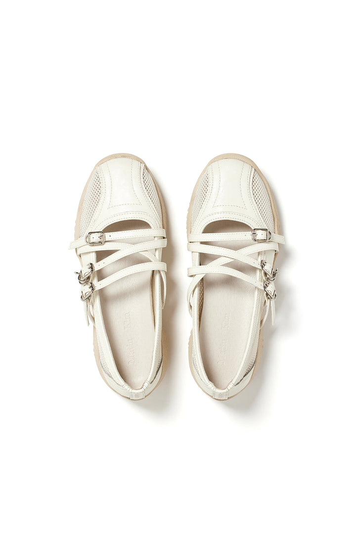 Matin Kim Mesh Mary Jane Sneaker — Ivory