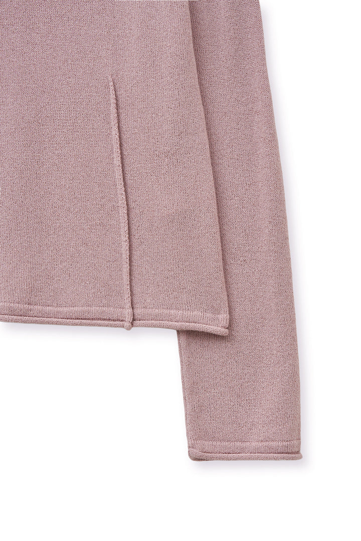 Matin Kim Glitter Slim Logo Knit Top — Pink