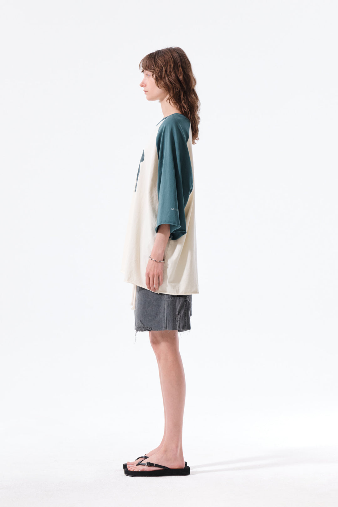 Matin Kim Raw Edge Raglan Top — Cream