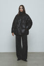 KIMMATIN Zipper Detail Goose Down Jumper — Black