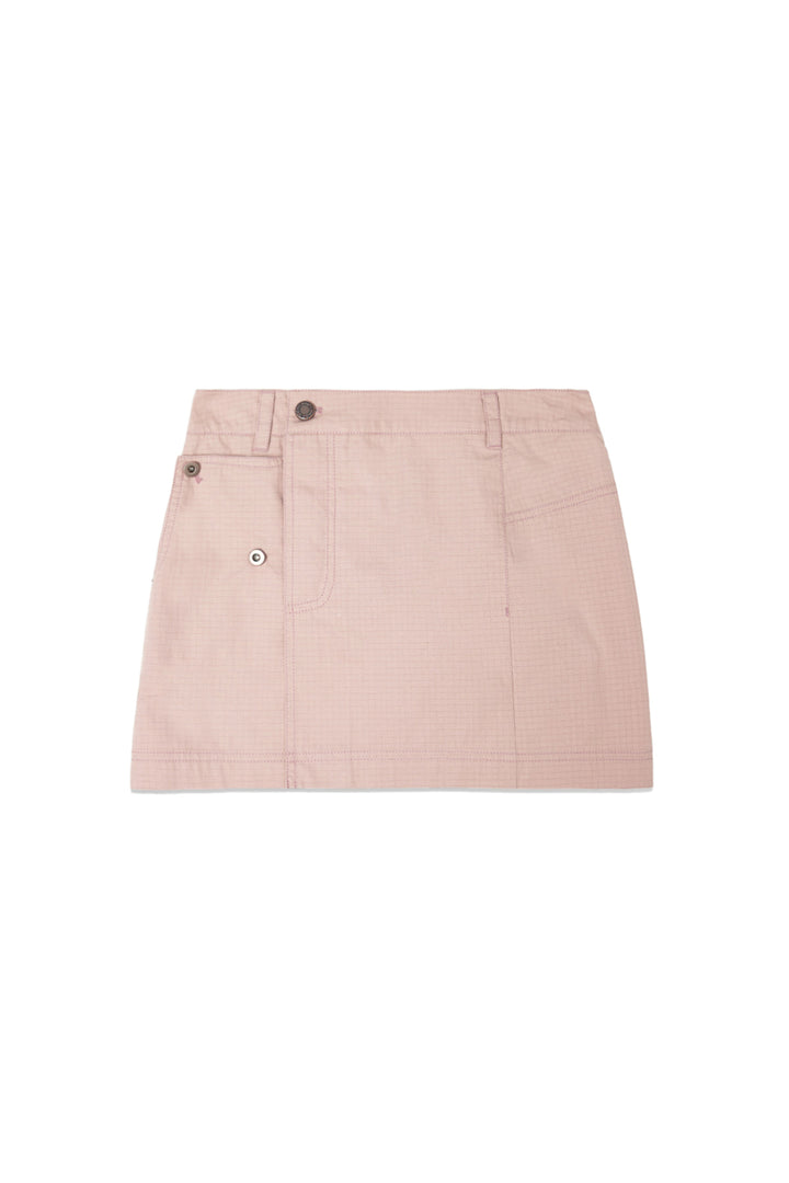 Matin Kim Pocket Foldover Wrap Mini Skirt — Pink