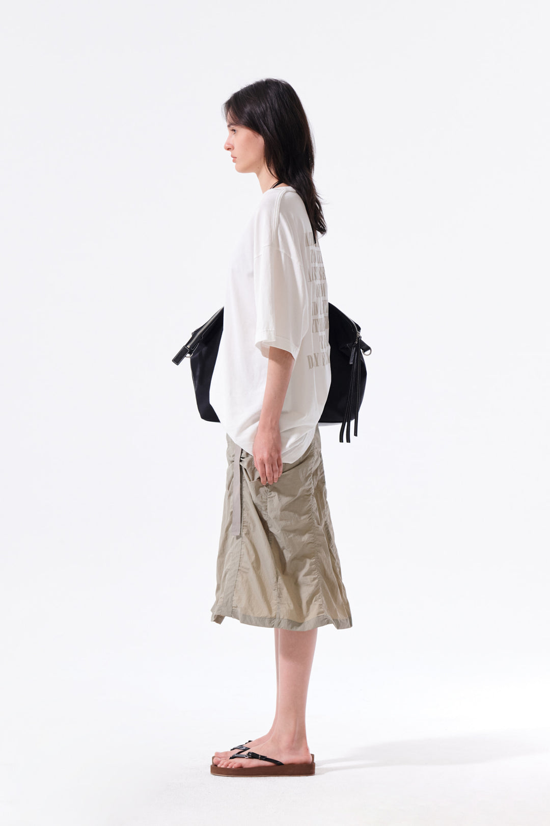 Matin Kim Vintage Lettering Graffiti Top — White