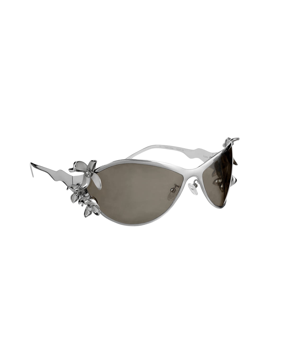 Stand Oil Flora Sunglasses — Round Goggle Frame — Silver