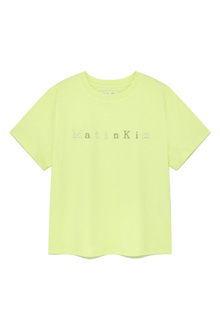 Matin Kim Sticker Graphic Logo Top Lime