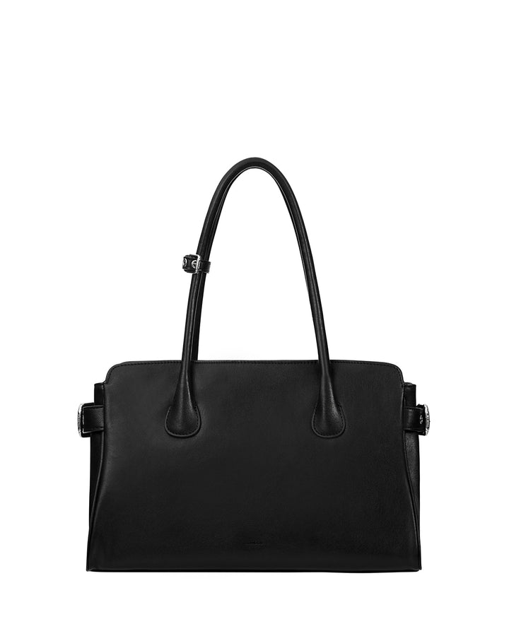 Stand Oil Linea Suede Crossbody Bag — Black