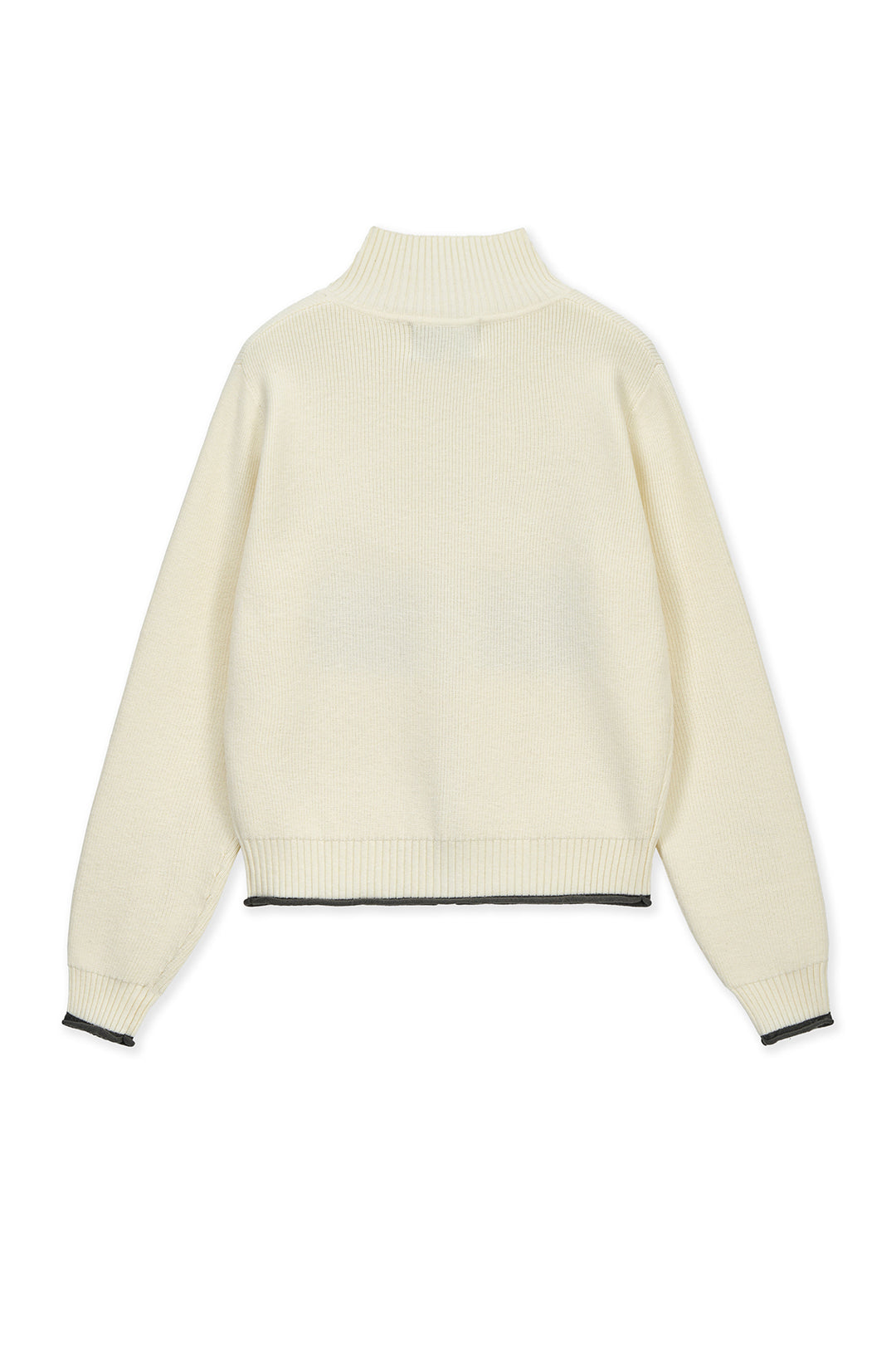 Matin Kim Spell Point Knit Zip Up — Ivory