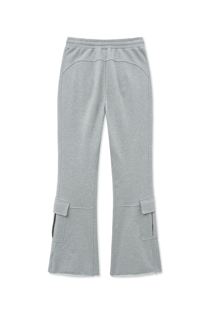 Matin Kim Boots Cut Slim Cargo Sweatpants — Gray