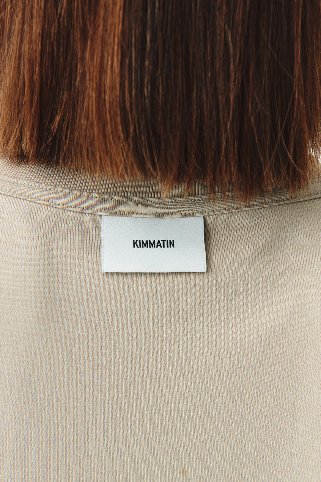 KIMMATIN Rose Print Oversize Tee — Beige