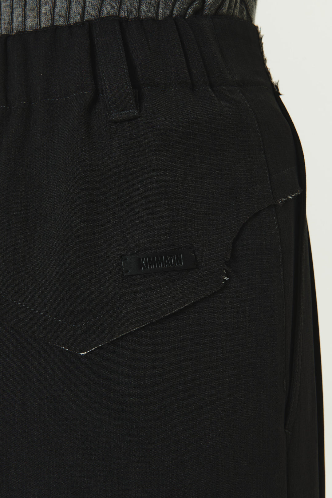 KIMMATIN Back Yoke Detail Wide Trouser — Charcoal