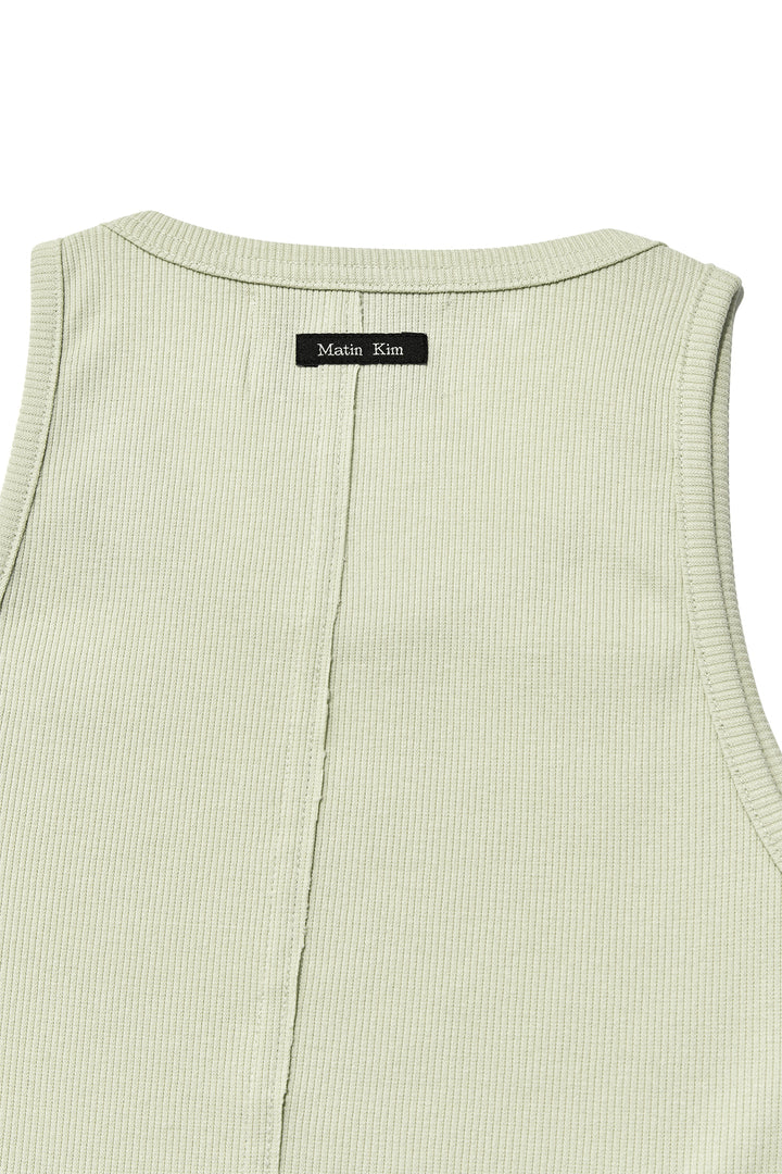 Matin Kim Vintage Logo Sleeveless Top — Green