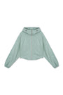 Matin Kim Crop Hoody Coating Jumper — Mint
