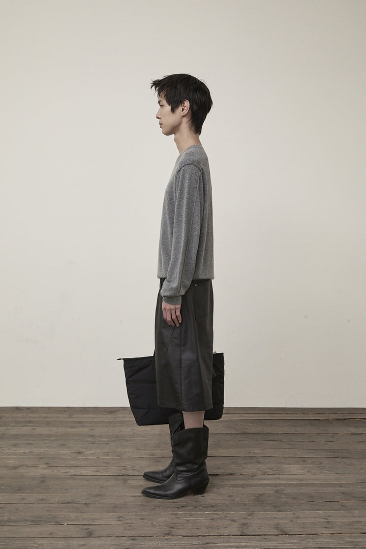 Matin Kim Cashmere Blended Round Knit — Gray