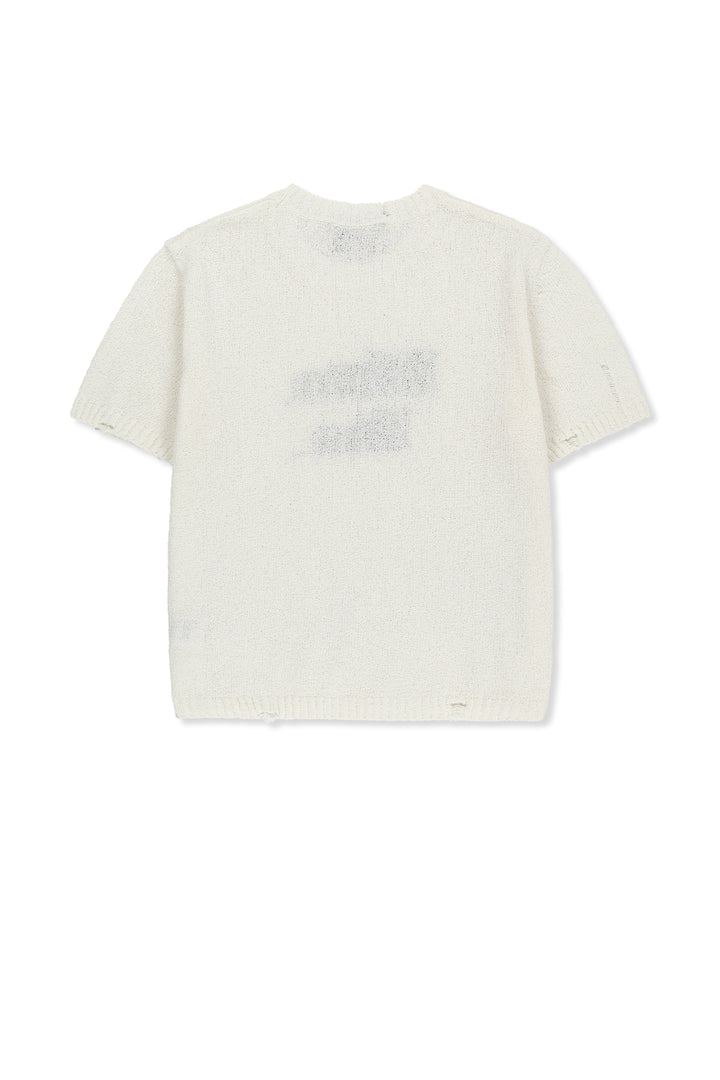 Matin Kim Half Sleeve Logo Pullover — White