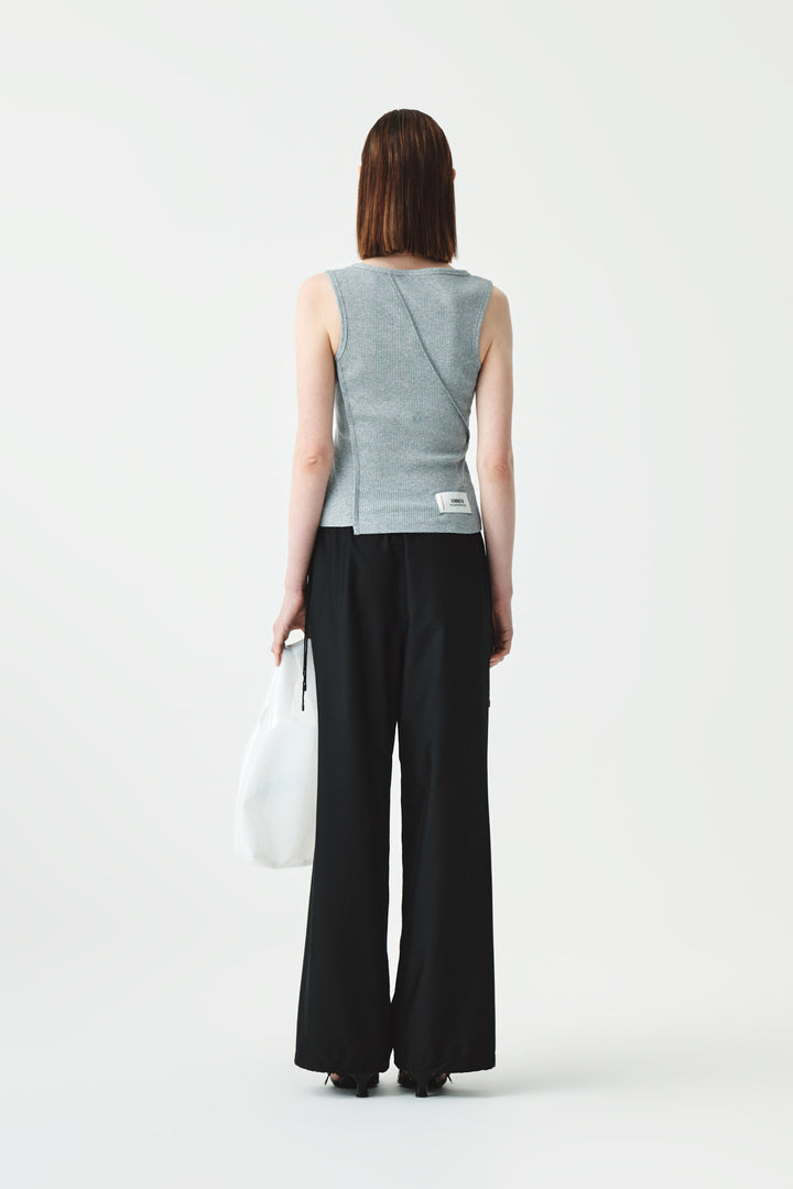KIMMATIN Side String Track Pants — Black