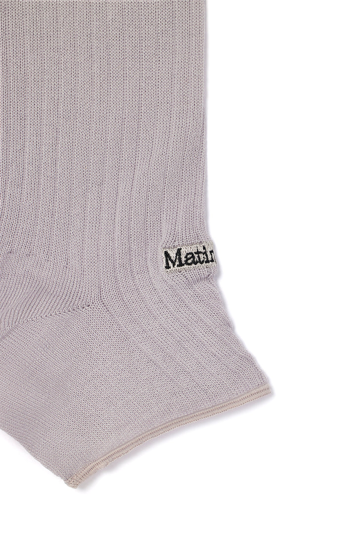 Matin Kim Soft Warmer Half Knee Socks — Gray