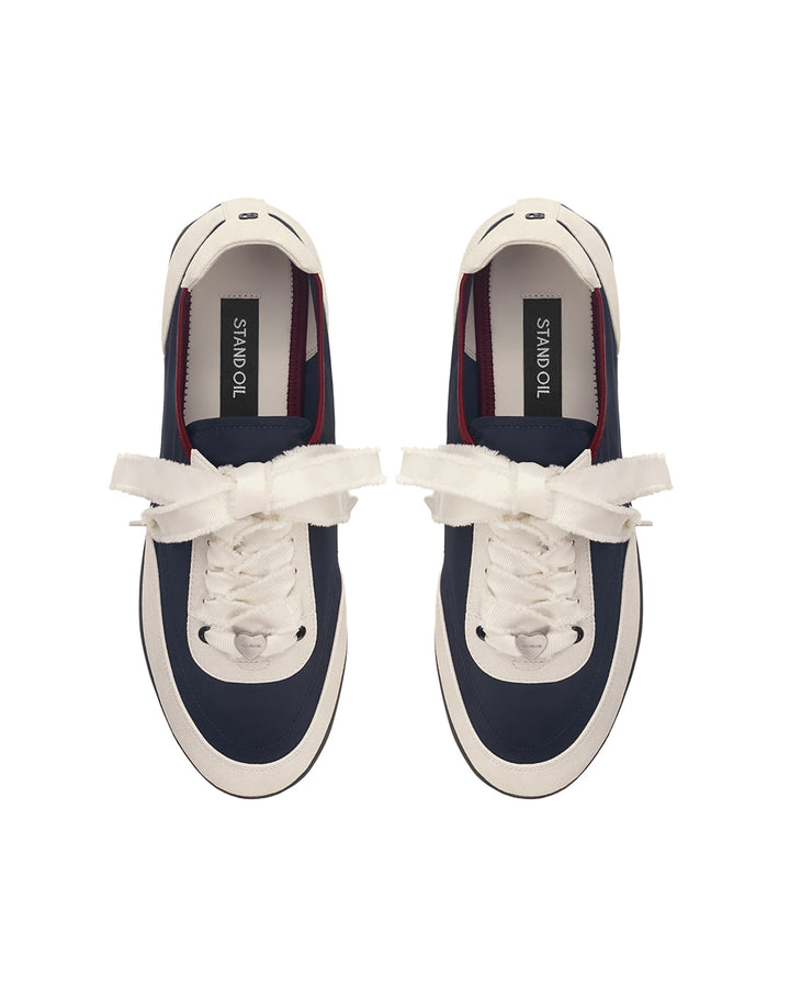 Stand Oil Sophie Flat Sneaker — Navy Combo