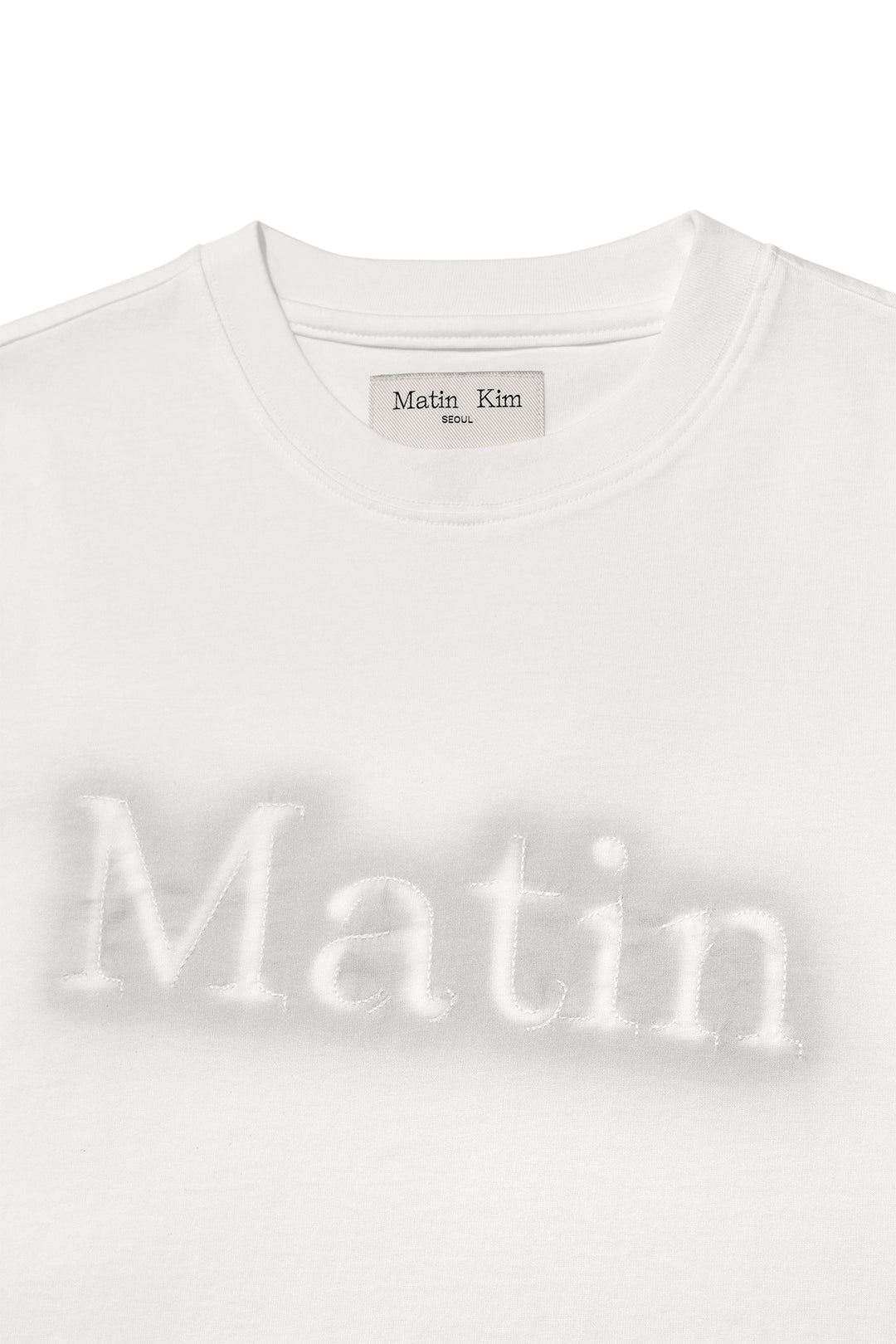 Matin Kim Shadow Typo Top — White