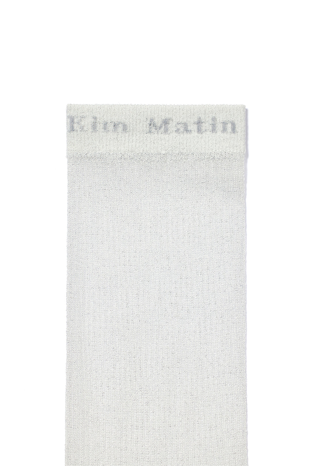 Matin Kim Sheer Glitter Crew Socks — Light Grey