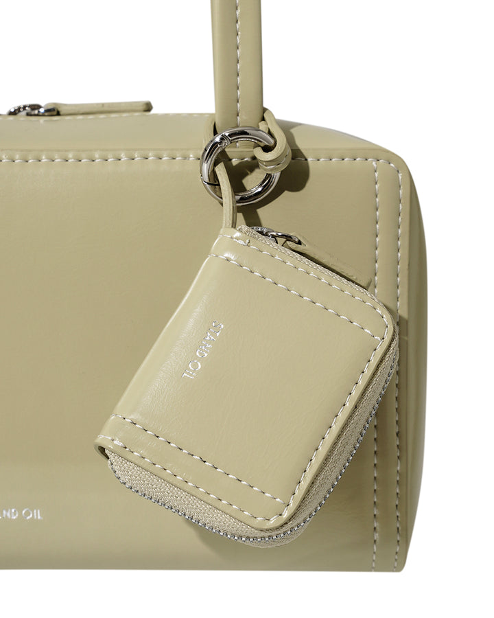 Stand Oil Post Bag — Square Box Shoulder Bag — Sand