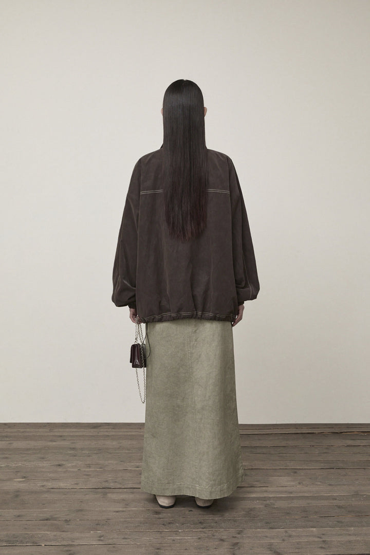 Matin Kim Stitch Point High Neck Jumper — Brown