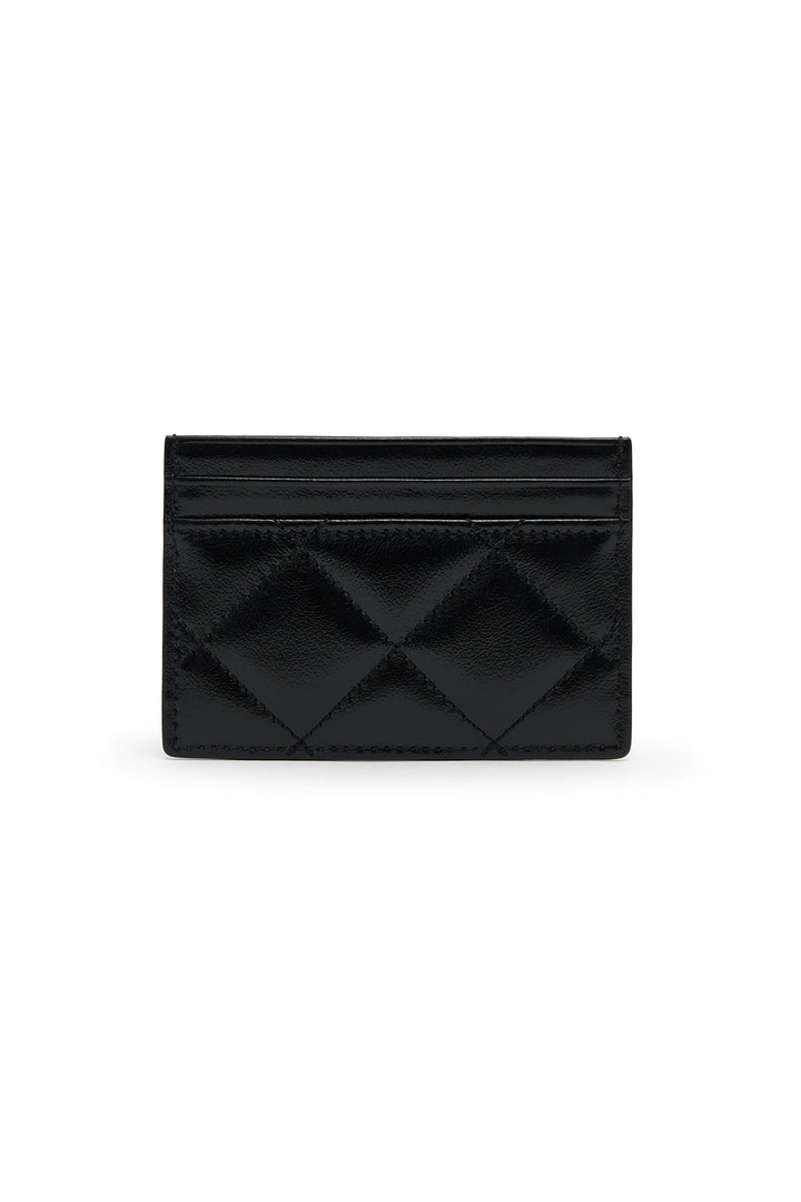 Matin Kim Puff Quilt Card Wallet — Black