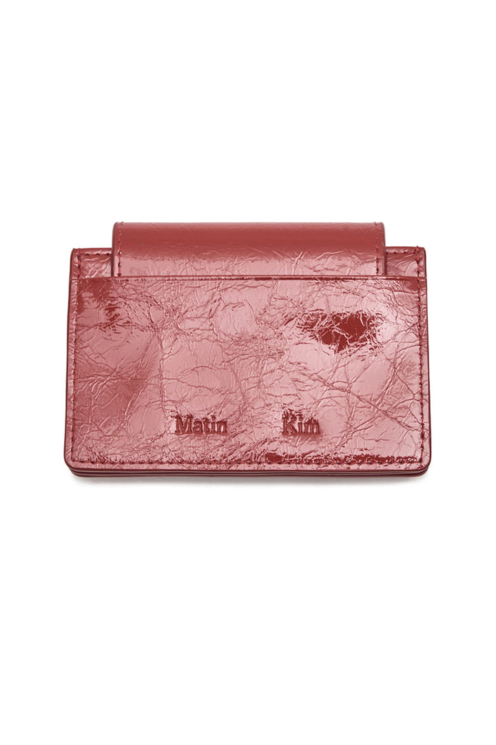 Matin Kim Glazed Accordion Wallet — Red