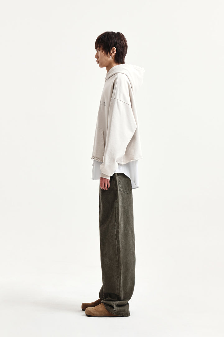 Matin Kim Dart Point Denim Pants — Khaki