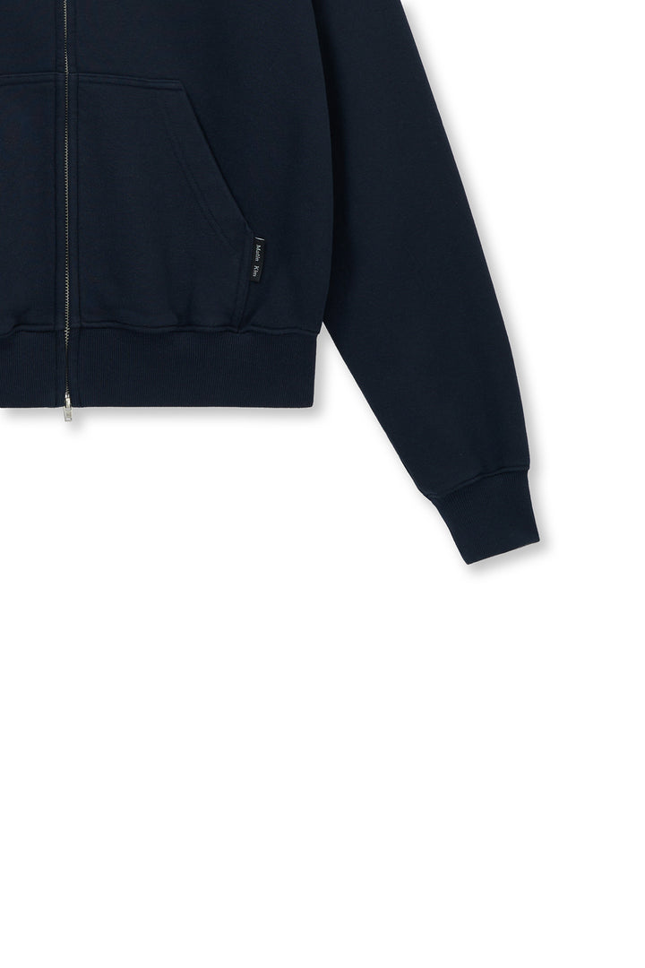 Matin Kim Graffiti Logo Zip Hoodie — Navy blue