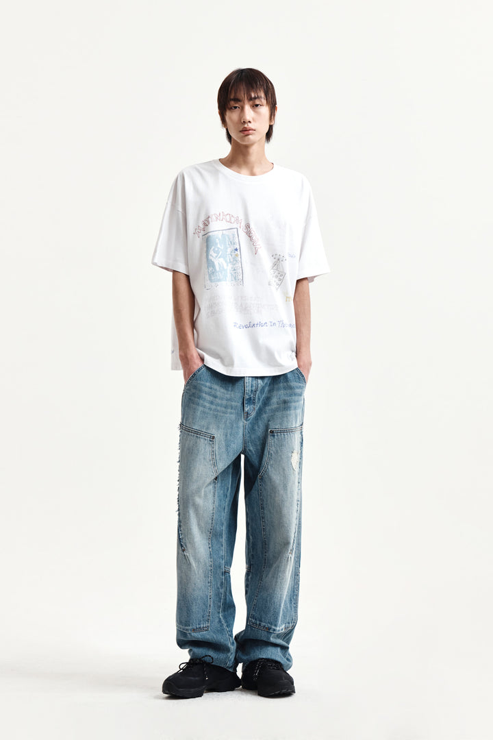 Matin Kim Graffiti Artwork Top — White