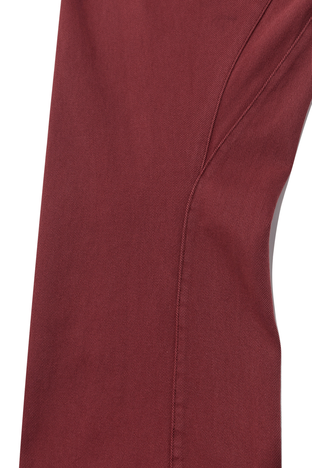 Matin Kim Waist Buckle Curved Dying Denim — Red