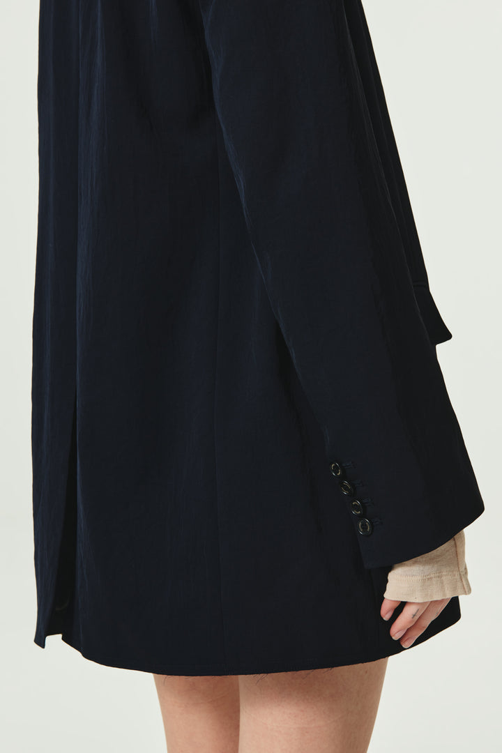 KIMMATIN Tailored Overfit Single Jacket — Dark Navy