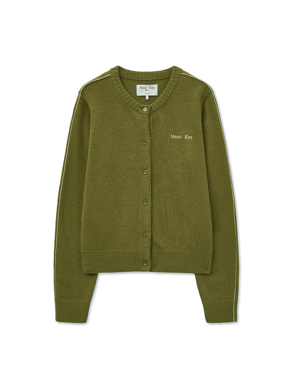 Matin Kim Cashmere Blended Round Knit Cardigan — Black