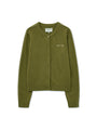 Matin Kim Cashmere Blended Round Knit Cardigan — Olive