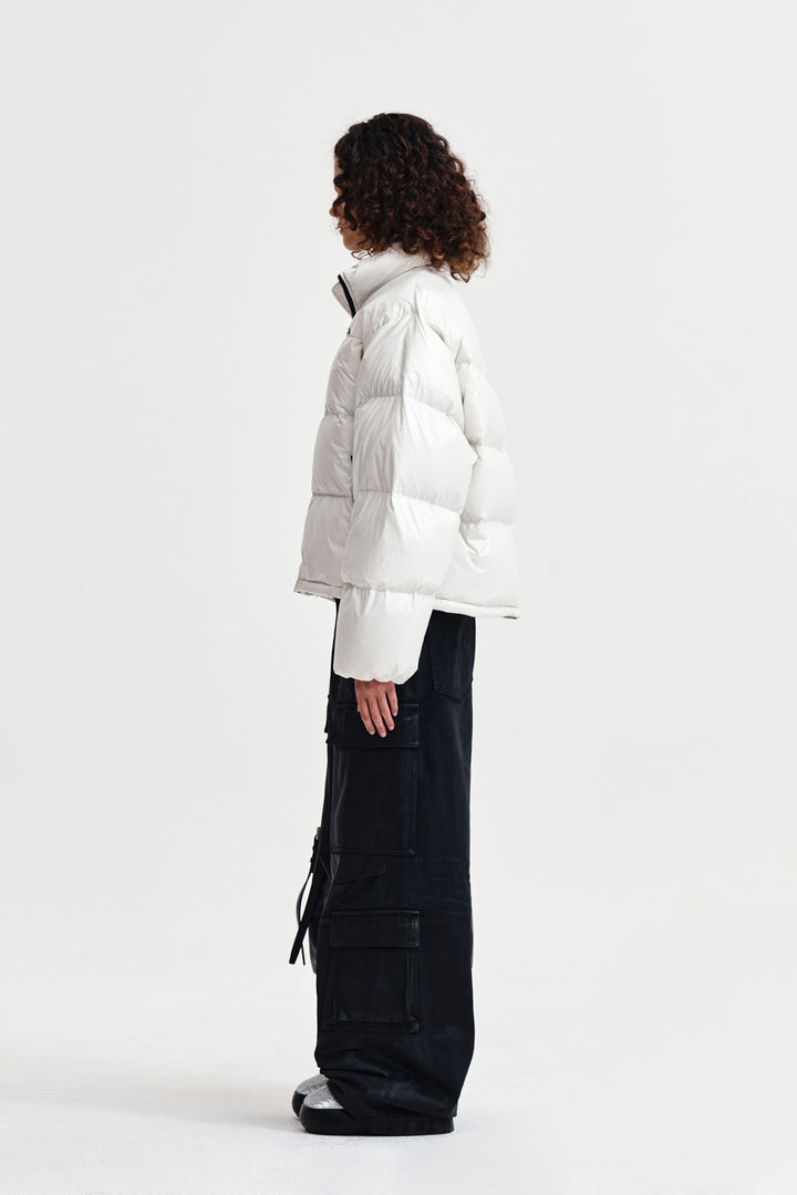 Matin Kim Small Logo Volume Down Jumper — Ivory