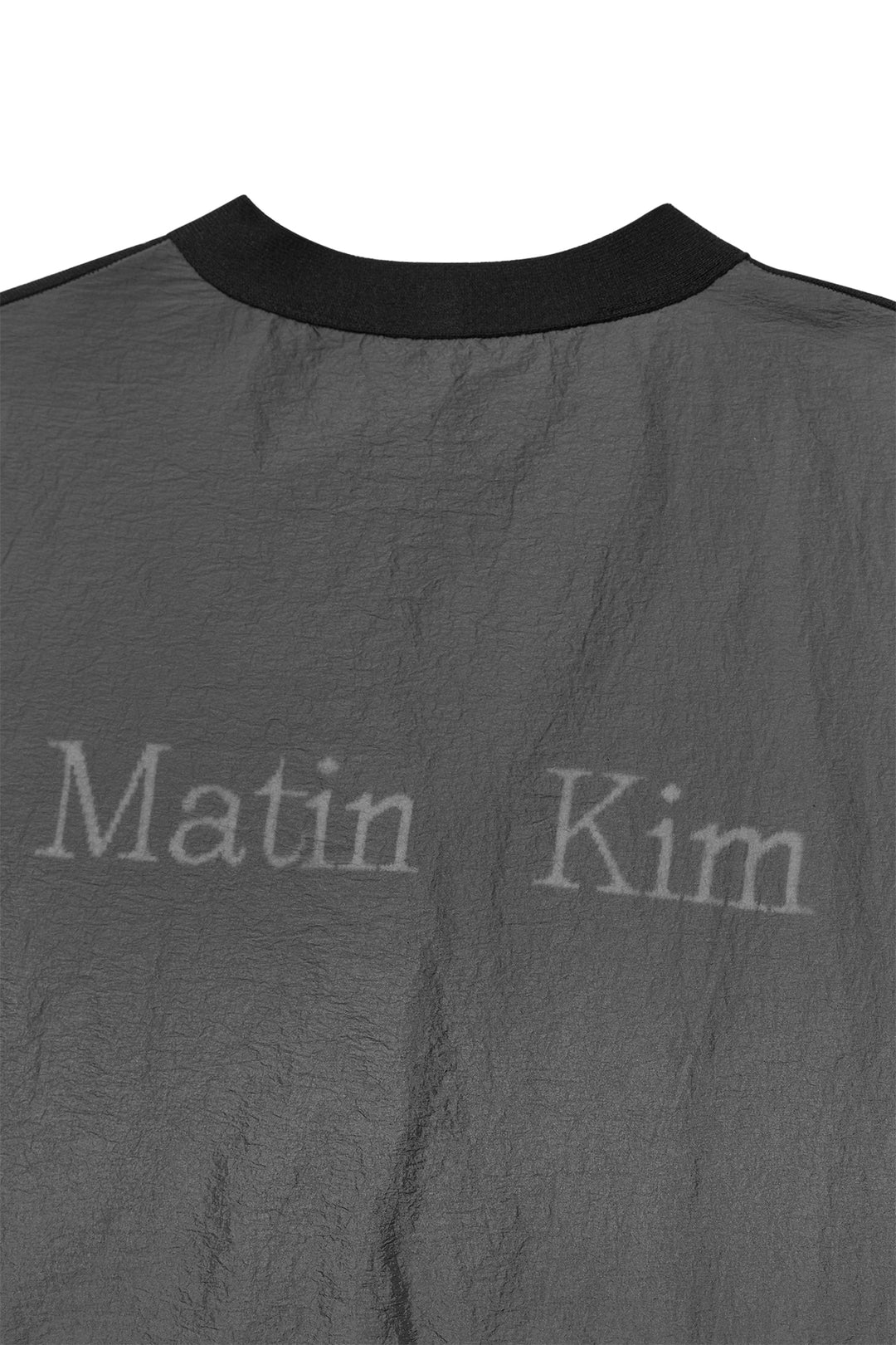 Matin Kim Back Logo See-Through Cardigan — Black