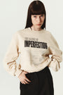 KIMMATIN Vintage Printing Sweatshirt — Cream