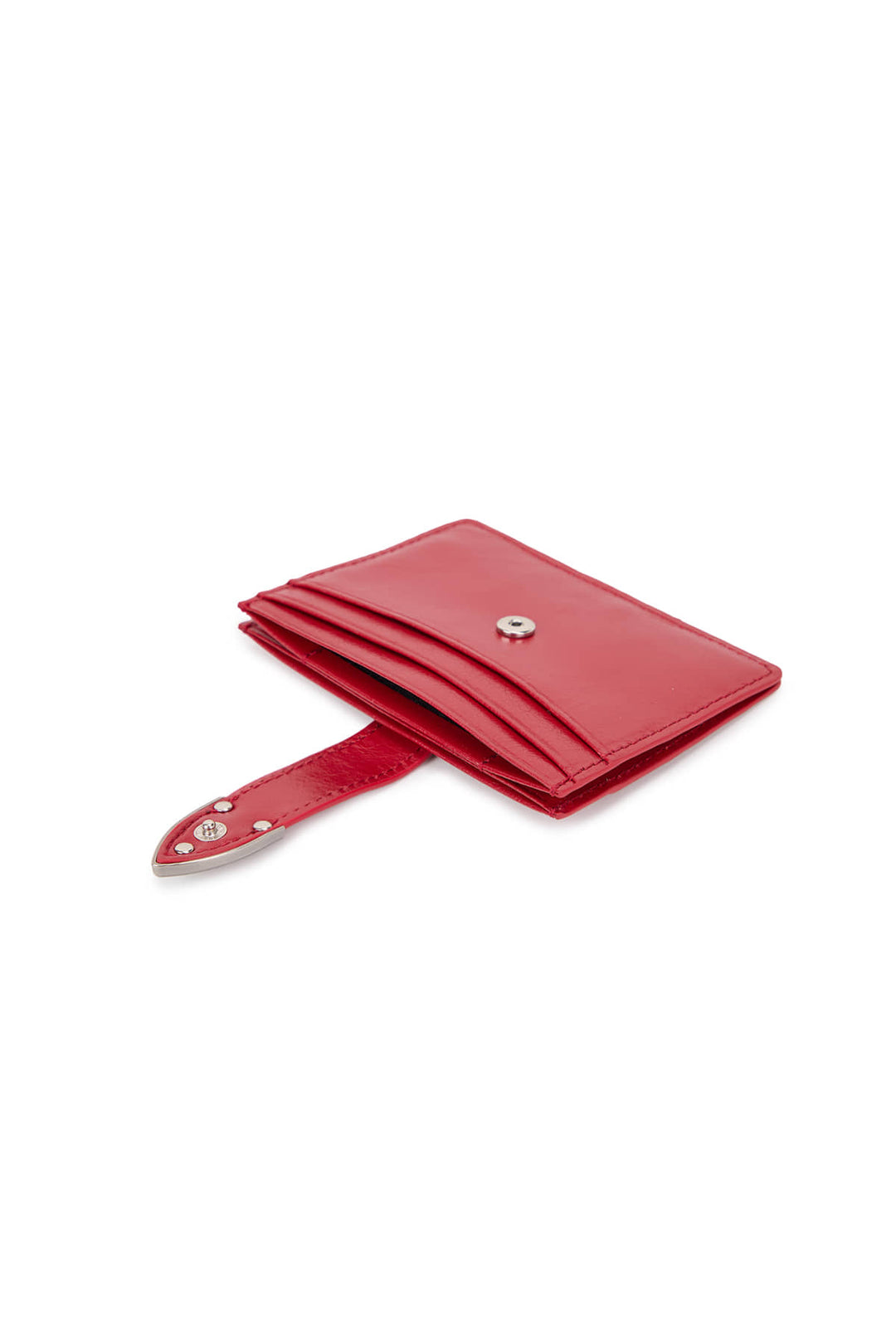 Matin Kim Western Buckle Card Wallet — Red