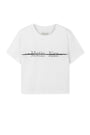 Matin Kim Logo Cutted Crop Top — White