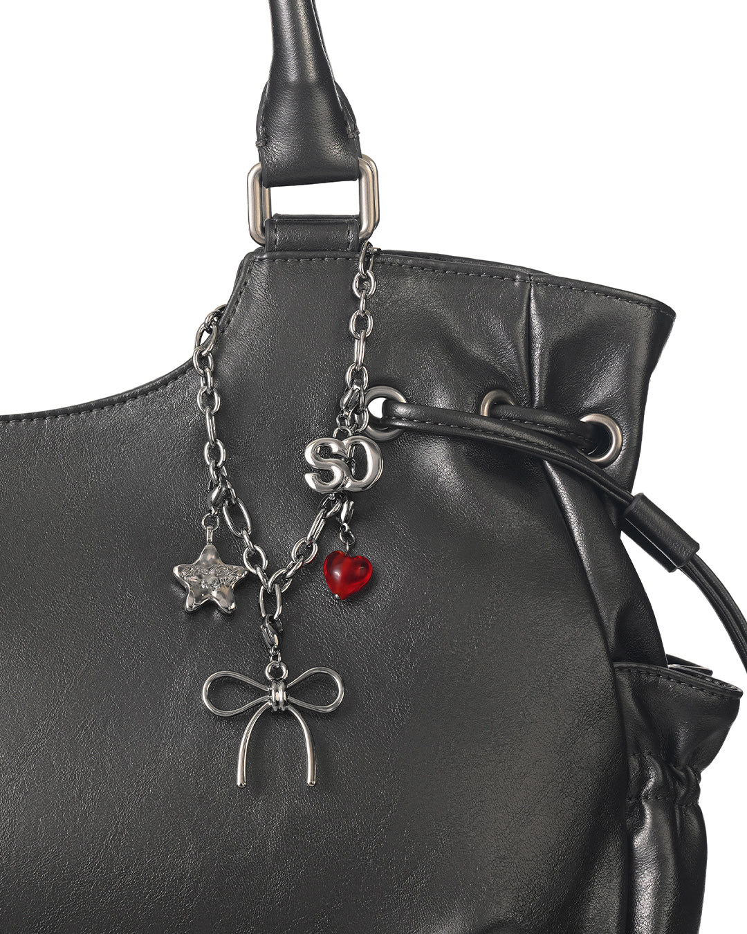 Stand Oil Memory Link Chain Bag Charm — Silver