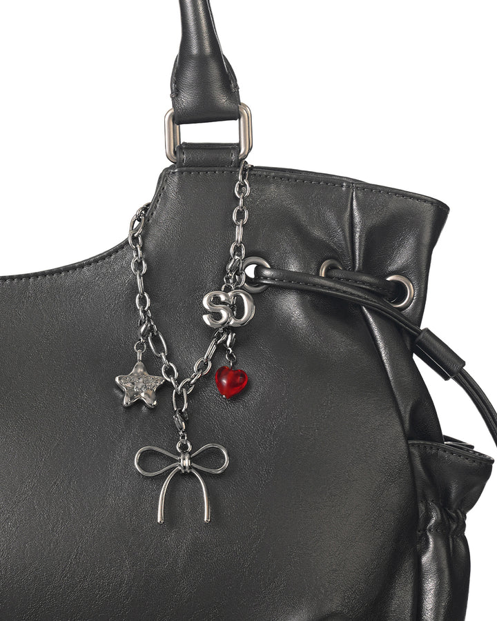 Stand Oil Memory Link Chain Bag Charm — Silver