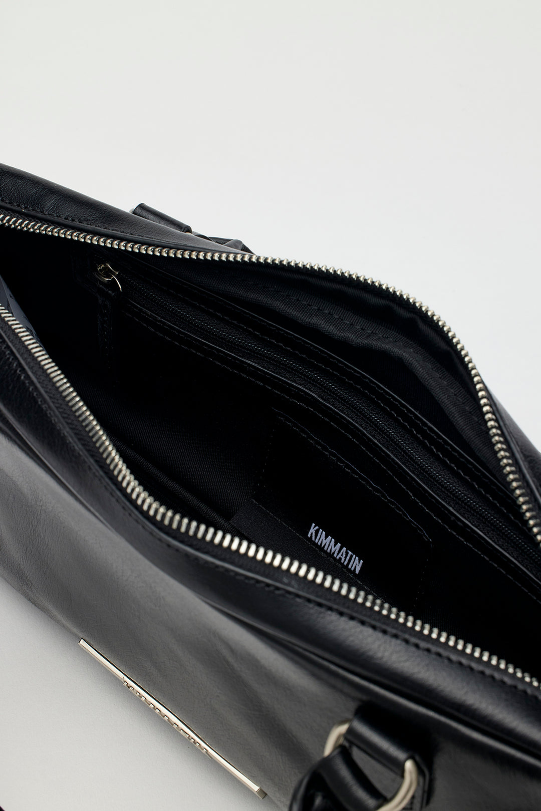 KIMMATIN Cowhide Leather Baguette Bag — Black