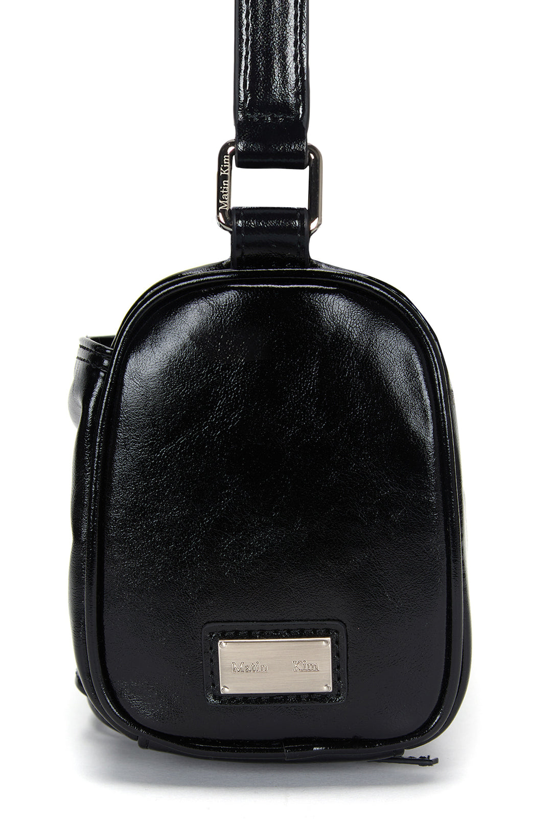 Matin Kim Front Shirring Ribbon Mini Bag — Black