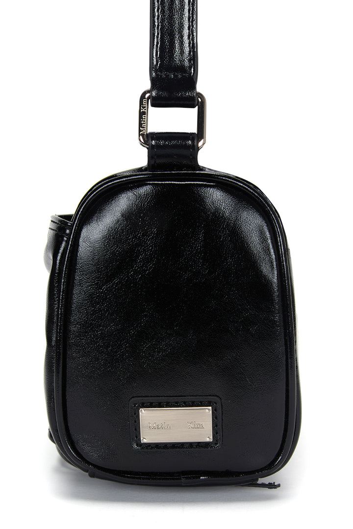 Matin Kim Front Shirring Ribbon Mini Bag — Black