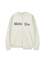 Matin Kim Asymmetric Logo Knit Pullover — Ivory