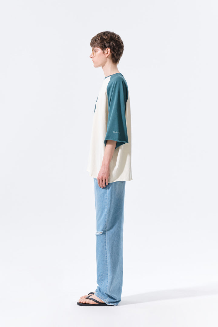 Matin Kim Raw Edge Raglan Top — Cream