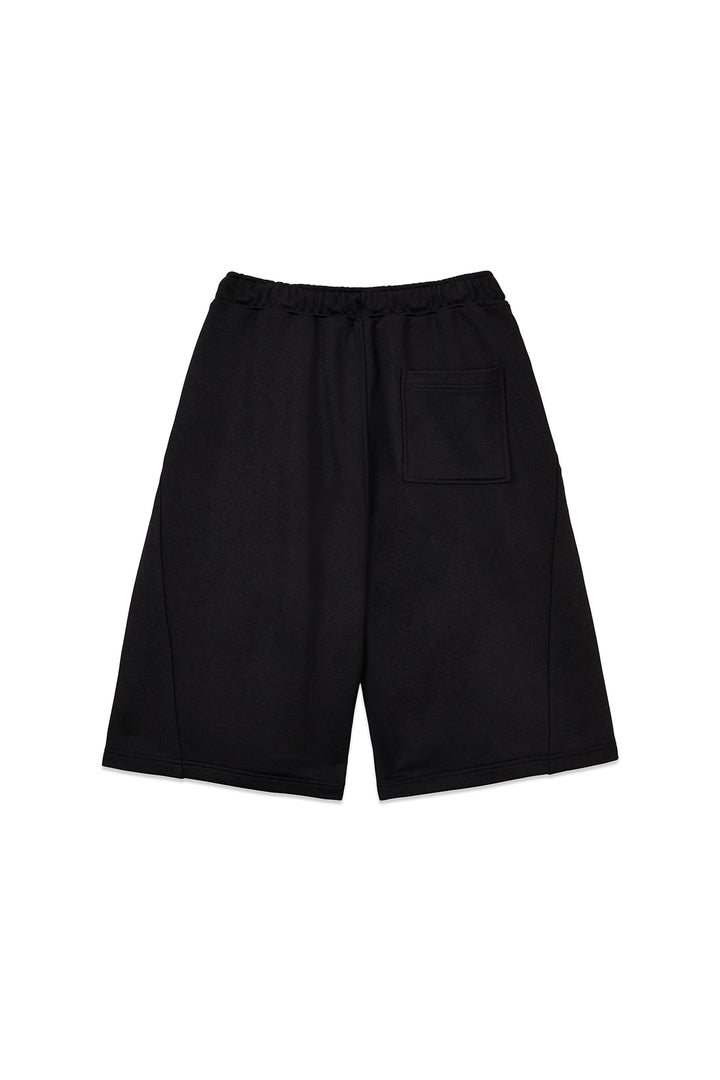 Matin Kim Back Pocket Glitter Bermuda Sweatpants — Black