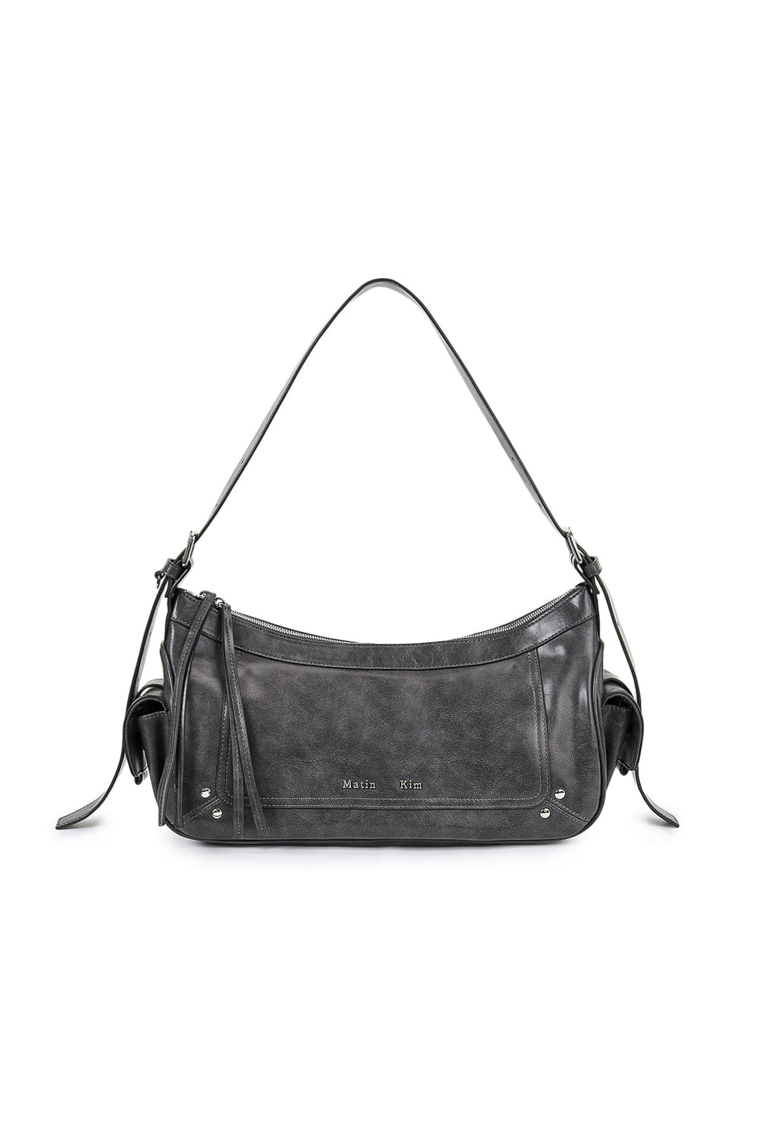 Matin Kim Rivet Point Quad Shoulder Bag — Charcoal